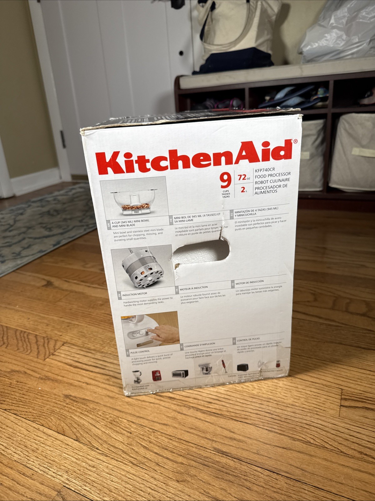 NEW KitchenAid KFP740CR 9-Cup (72oz) Chrome Food Processor