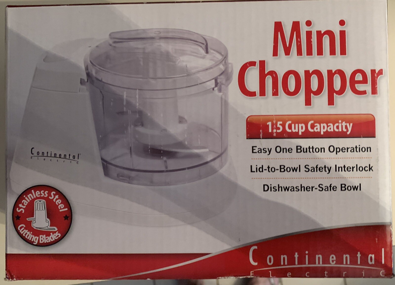 Mini Chopper 1.5cup Capacity by Continental