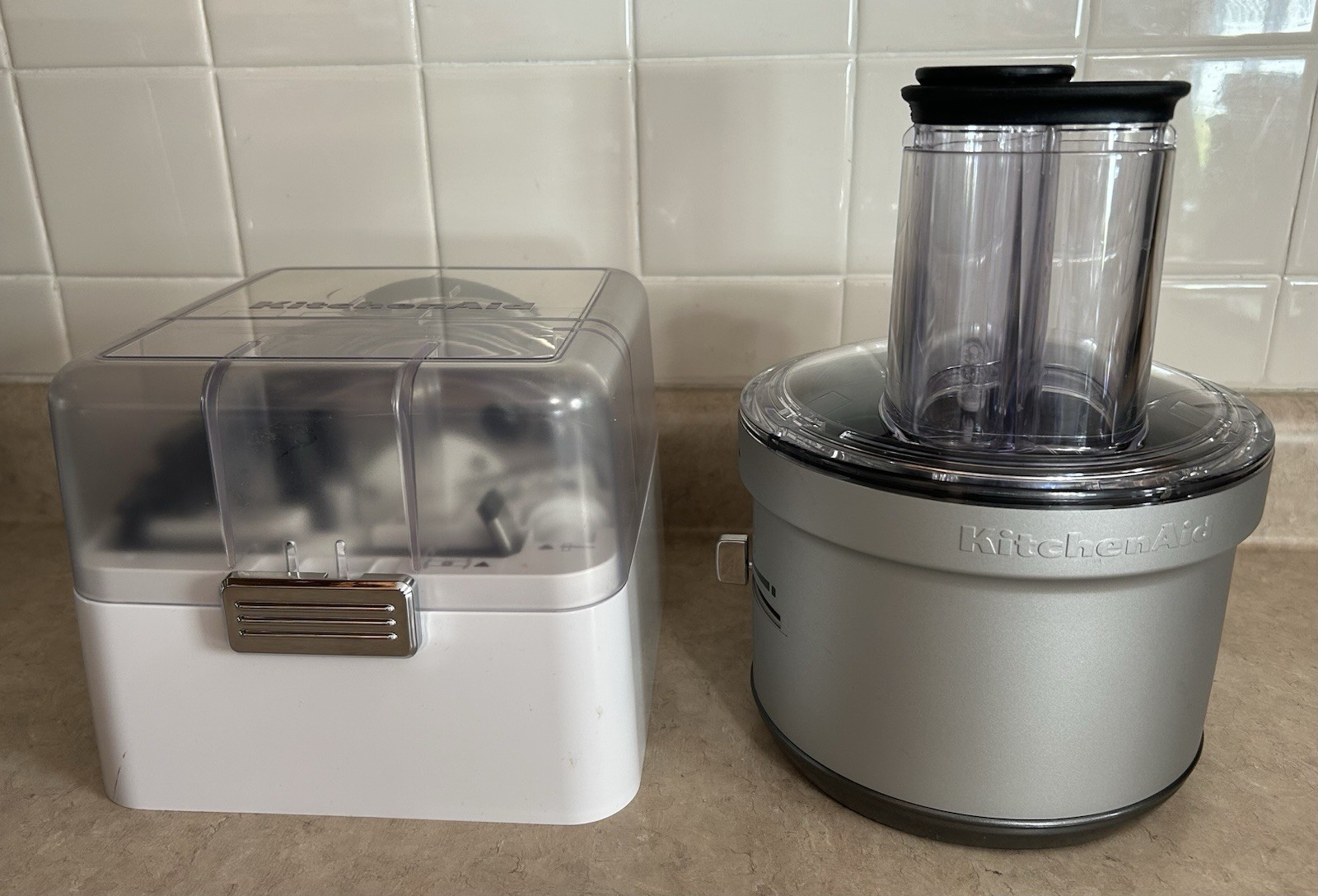 Kitchenaid Food Processor Attachments for Stand Mixer KSM2FPA w/ Case Blades