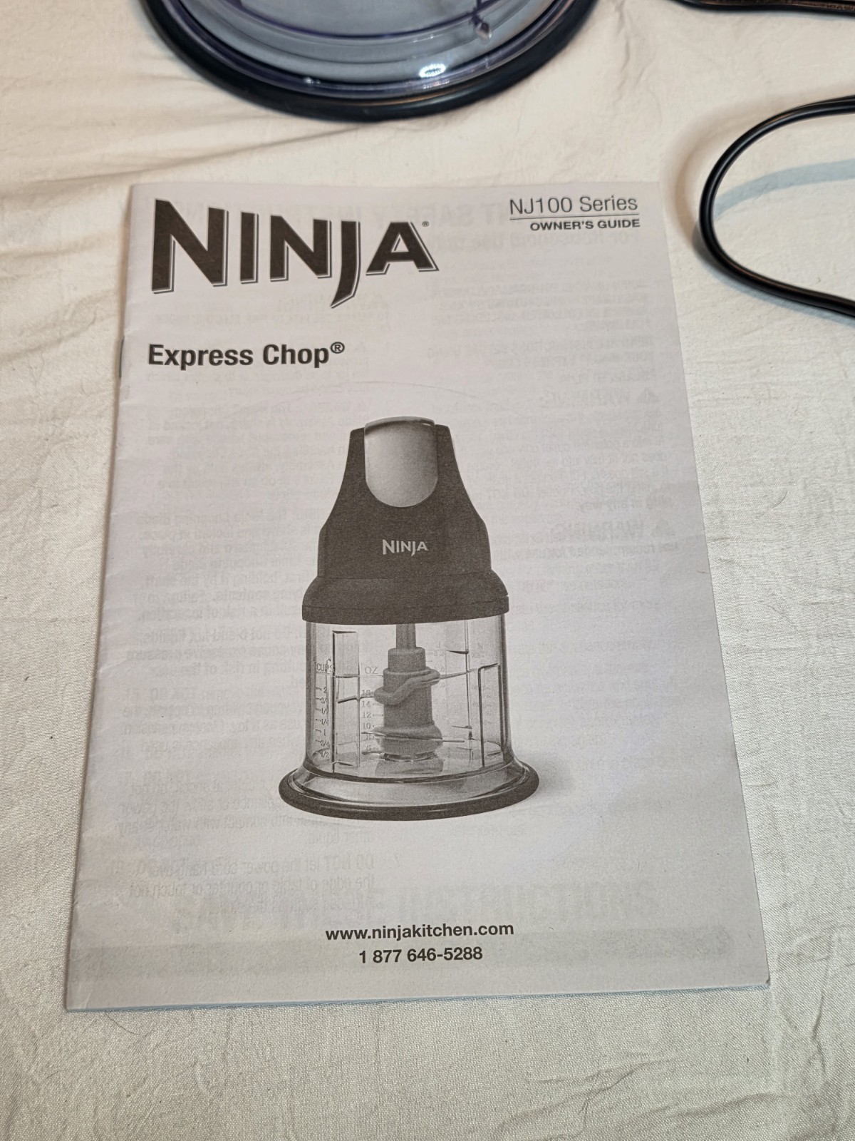 NINJA EXPRESS CHOP – FOOD PROCESSOR Tested, 4 Blade, 16 Oz,NJ100 Series w/Manual