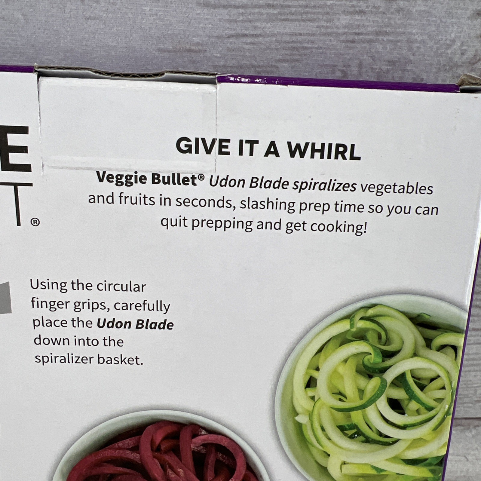 New Veggie Bullet UDON BLADE Noodle Spiralizer Stainless Steel 5mm VB-BX074-23