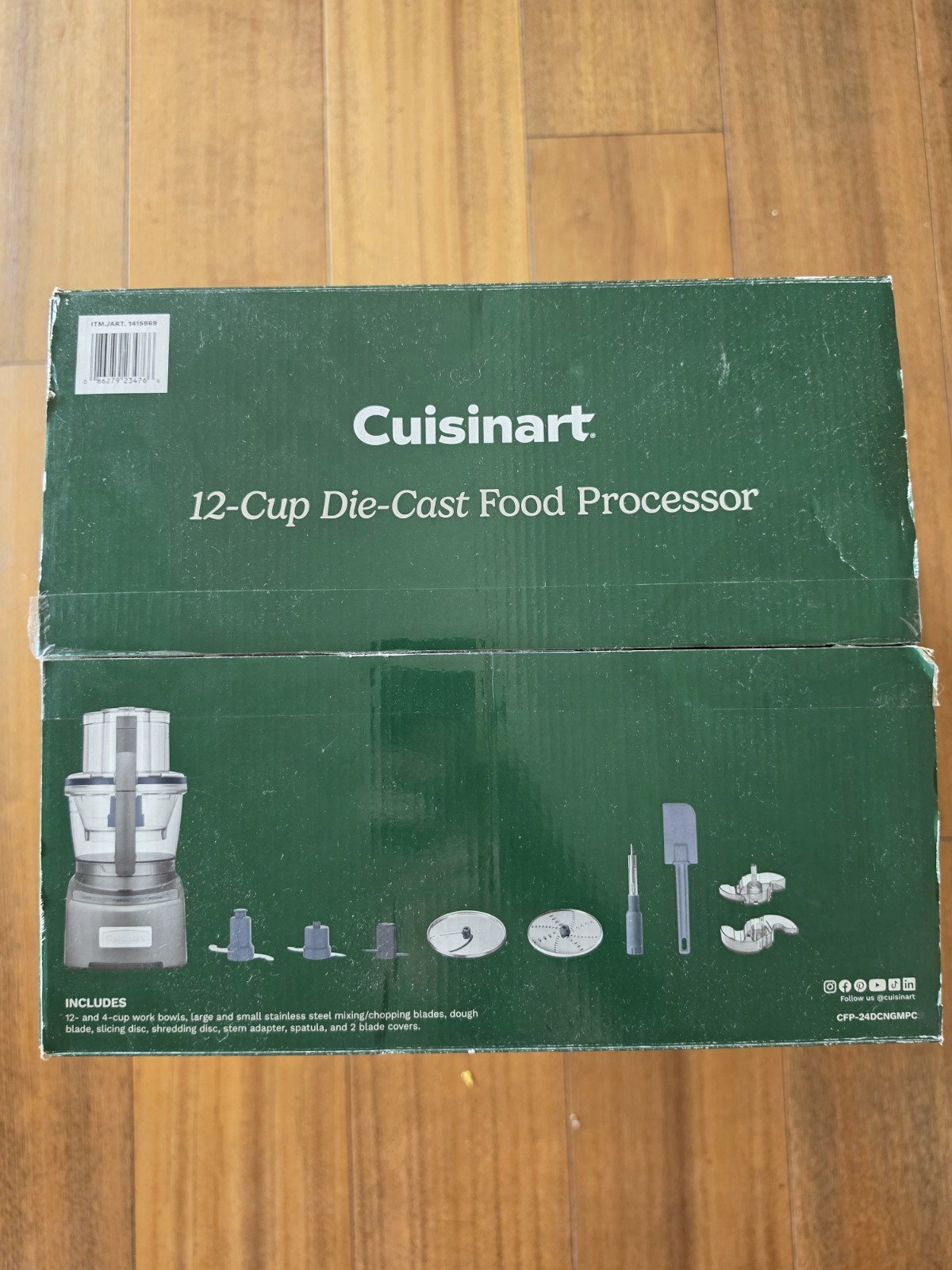 Cuisinart 12-Cup Die-Cast Food Processor 1000W Touchpad 3-Speed Slice