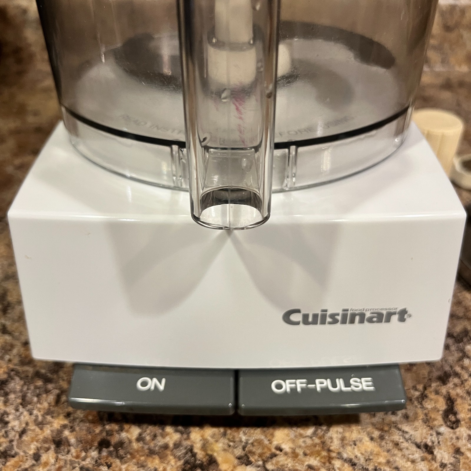 Cuisinart DLC-12 Food Processor White Base Bowl Lid Blades Tested Works Japan