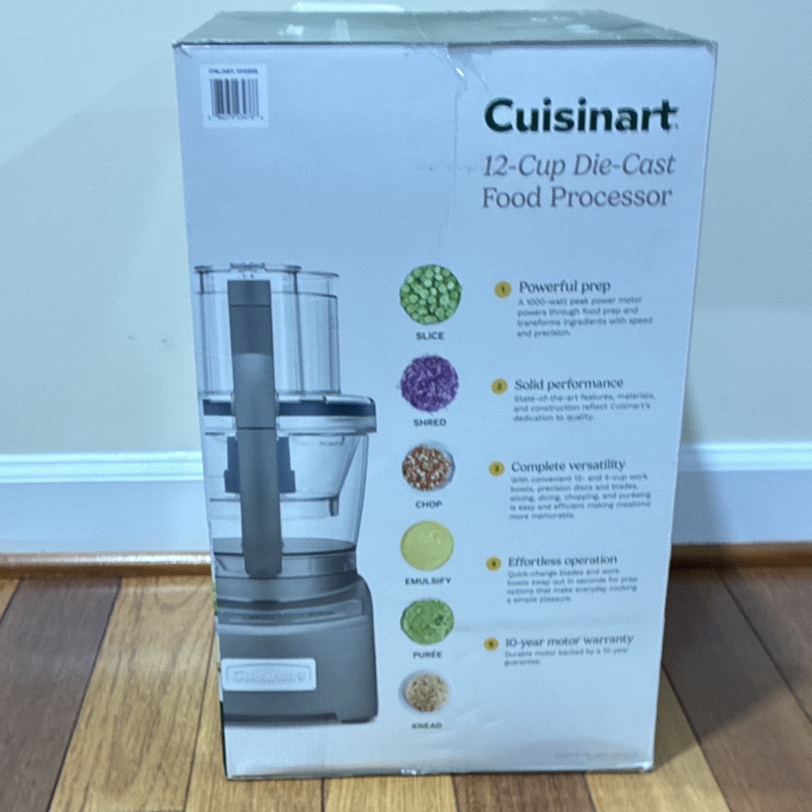 Cuisinart 12-Cup 800W Die-Cast Food Processor Touchpad CFP-24DCNGMPC Gray