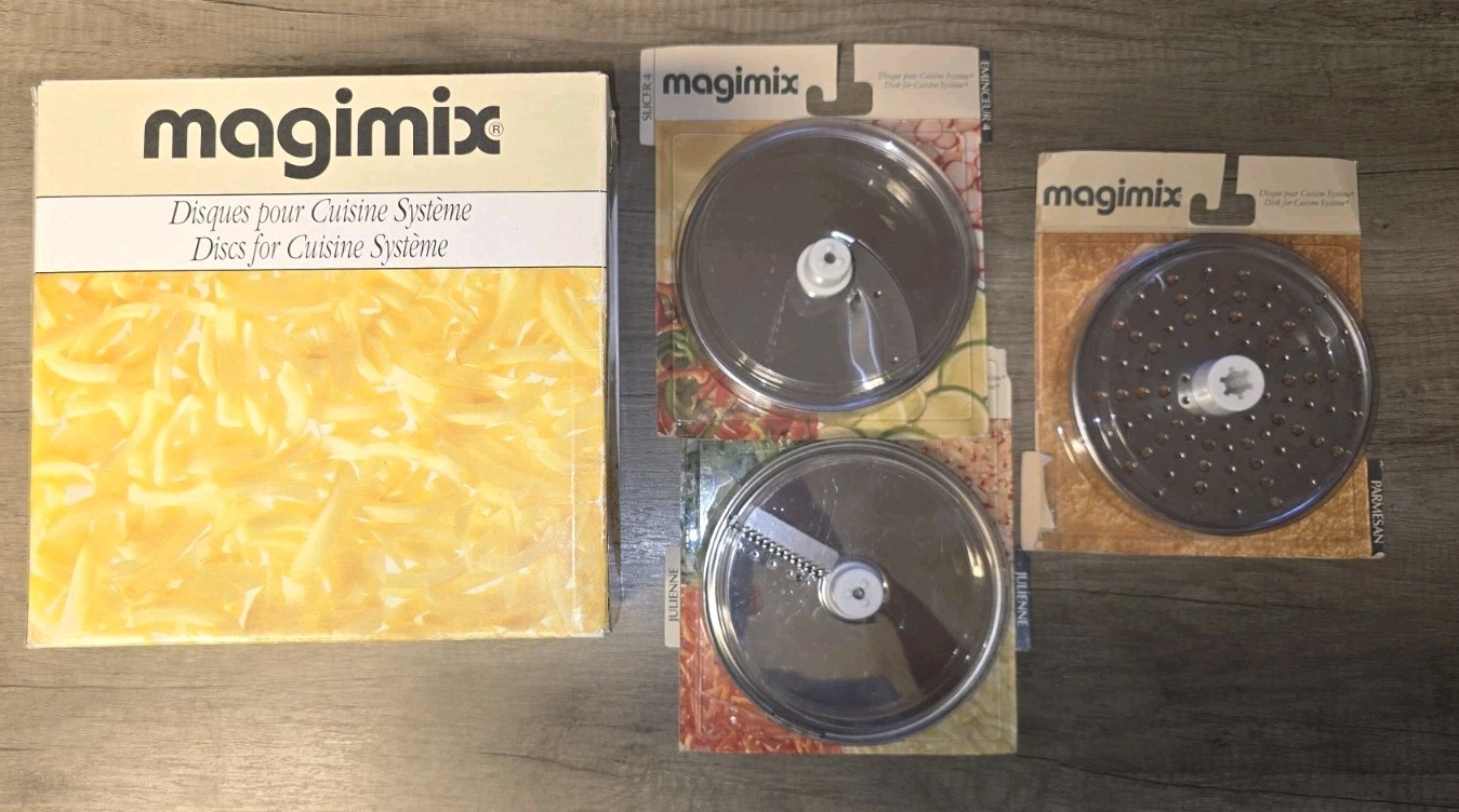 Magimix Discs For Cuisine System Set Of 3. 2 New 1 Used