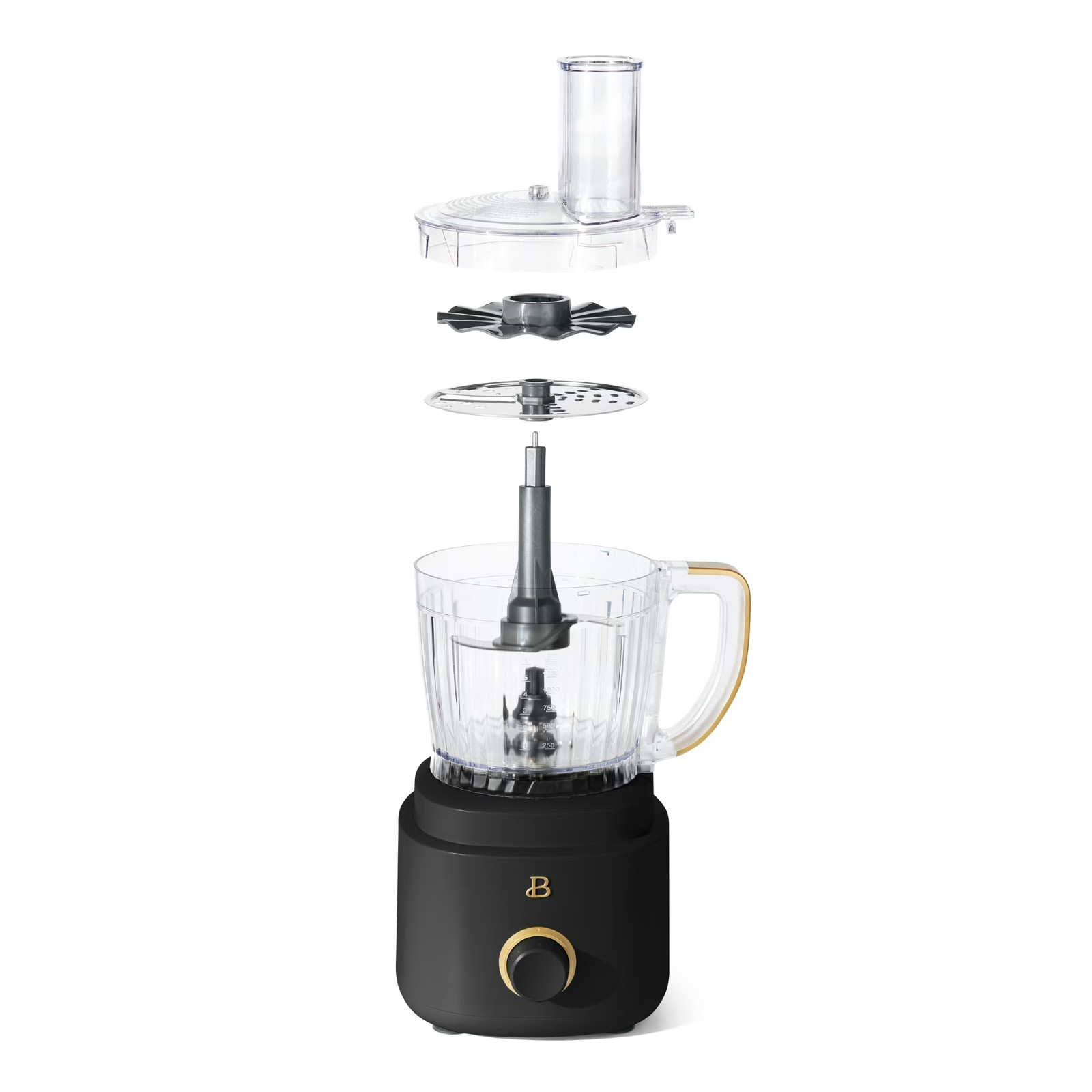 Beautiful 10-Cup Food Processor with Accessories, Black Sesame by Drew Barrymore