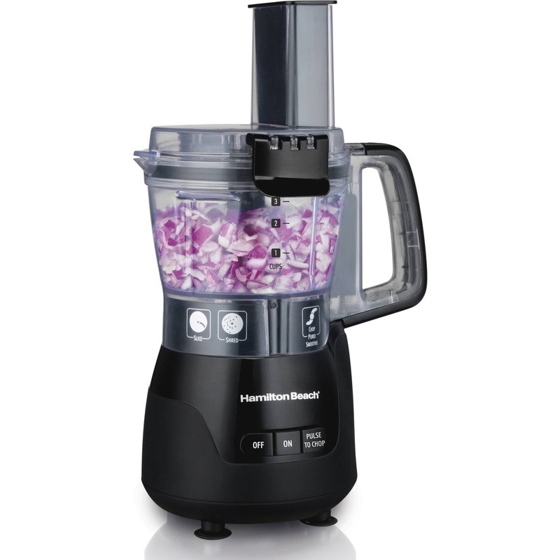 Stack Snap Food Processor 4 Cup Blender Chopper Easy Assembly Multifunctional US