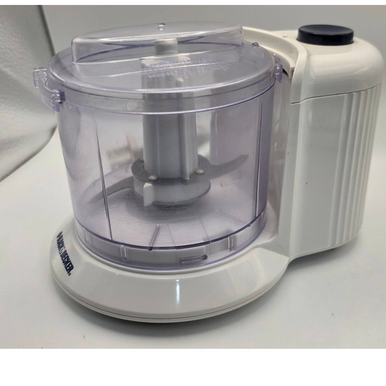 Black & Decker One-Touch Chopper HC3000 White Mini Food Processor wth Box Manual