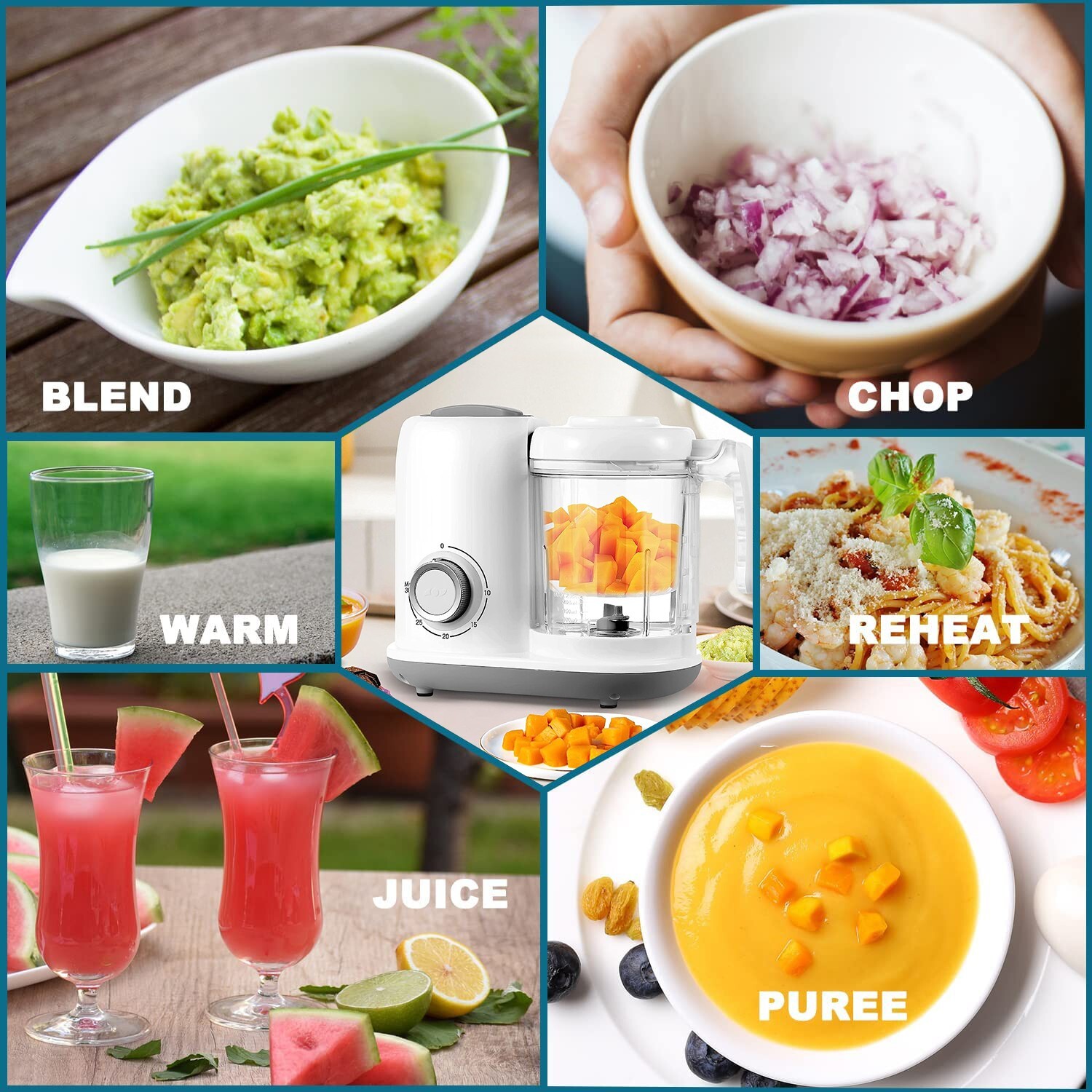 Food Processor 600W Multifunctional Blender Chopper Juicer Mixer 10 Cups