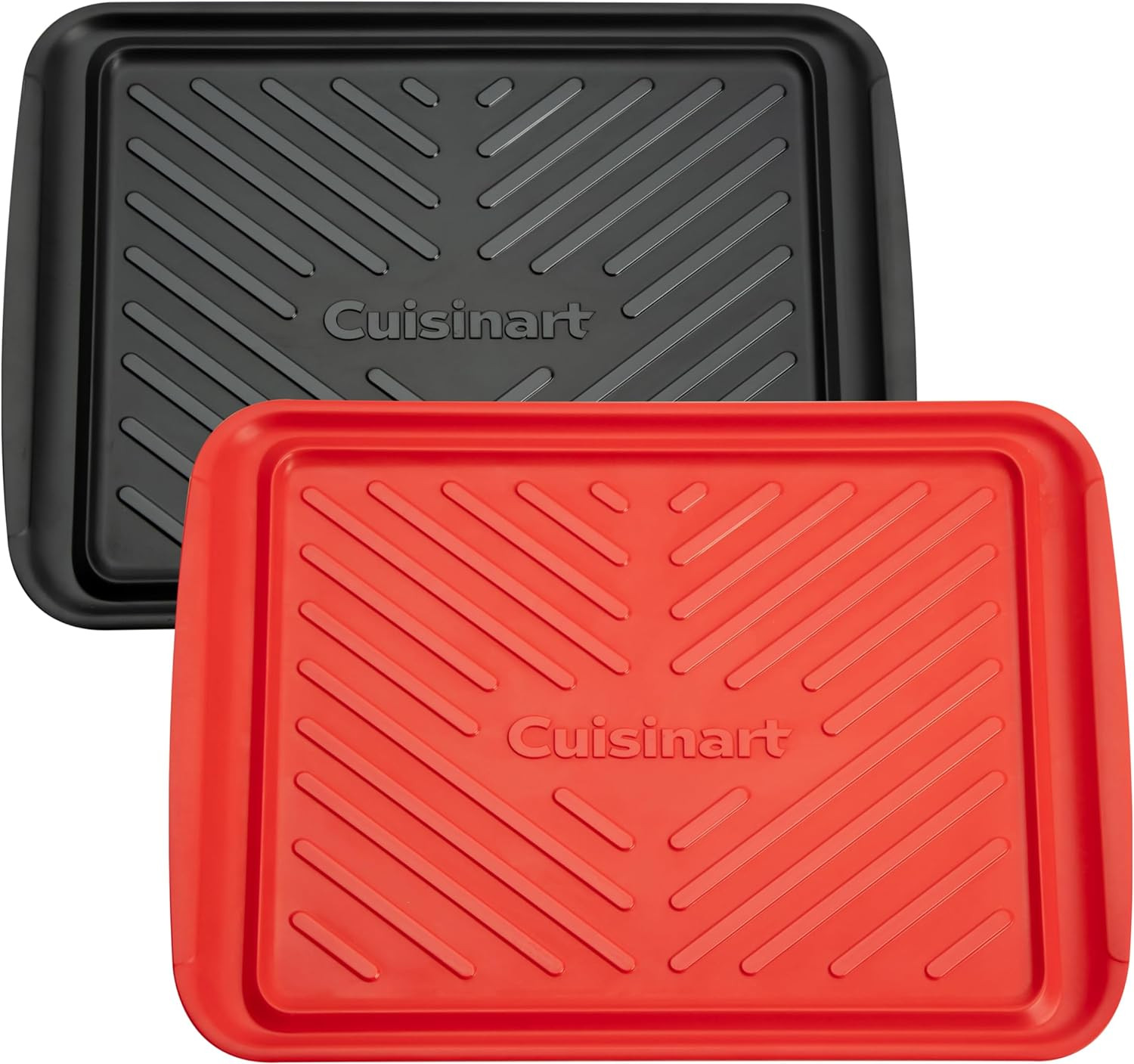 Grilling Prep & Serve Trays, 17X10.5 Inch BBQ Tray Safe for Food Handling, 2 Dis