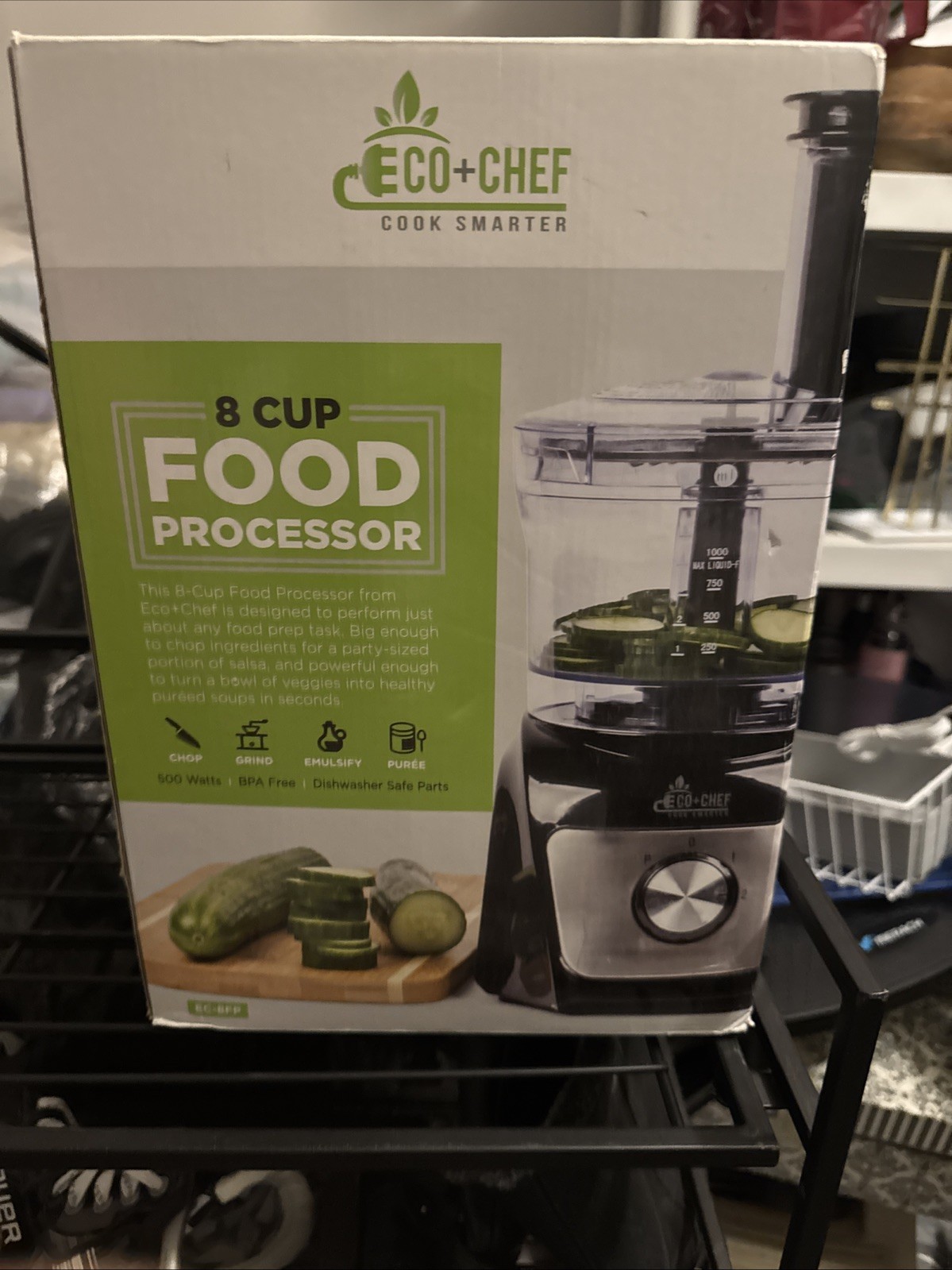 NEW ECHO+CHEF 8 CUP FOOD PROCESSOR