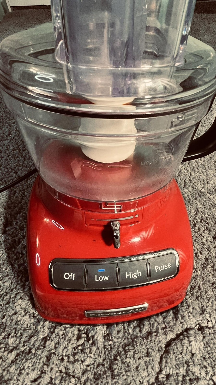 KitchenAid 4 Cup Food Processor Red Motor Base Bowl Lid Blade Pusher