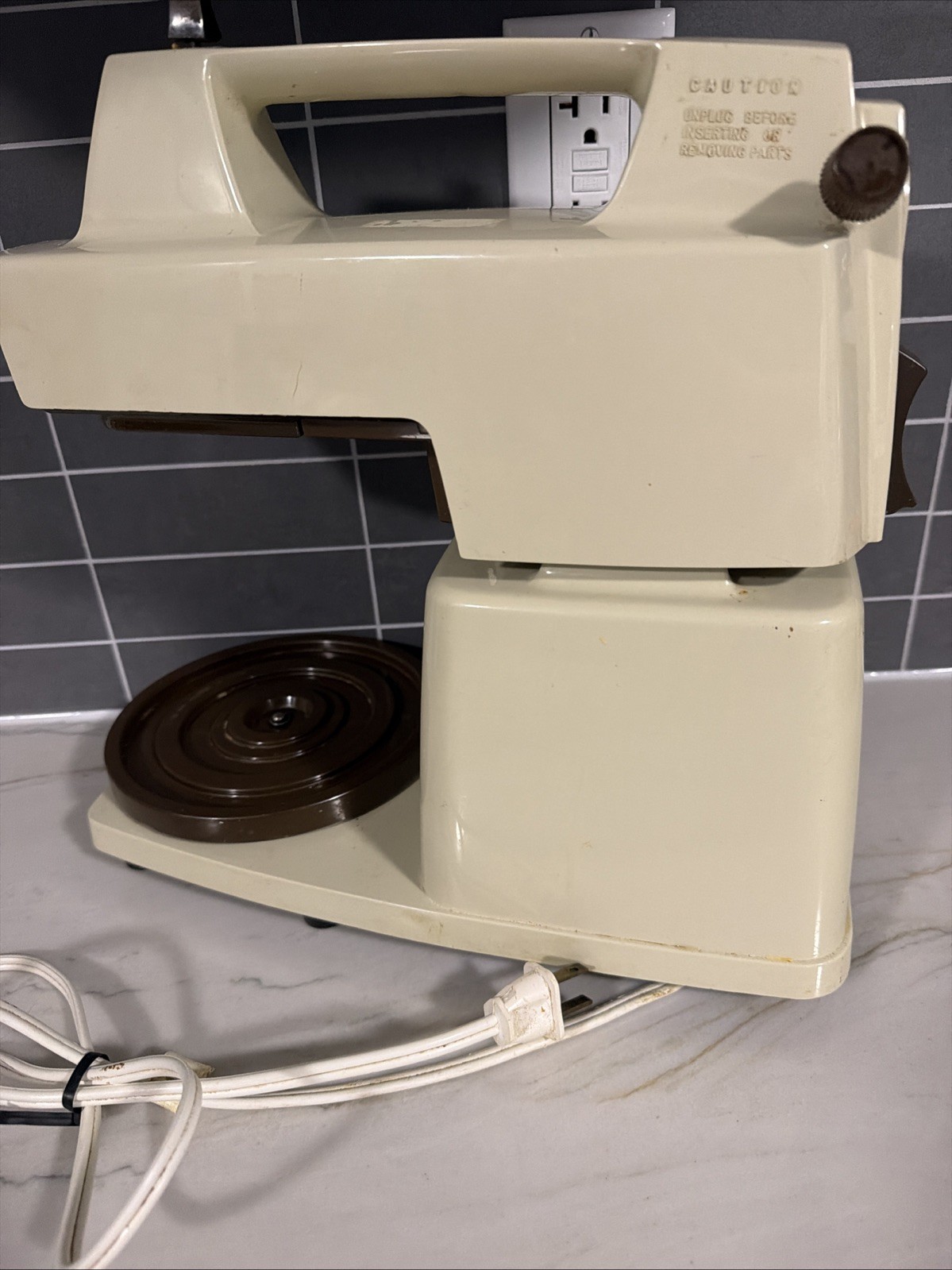 Vintage Oster Regency Kitchen Center 12 Speed Mixer Base Head Turntable