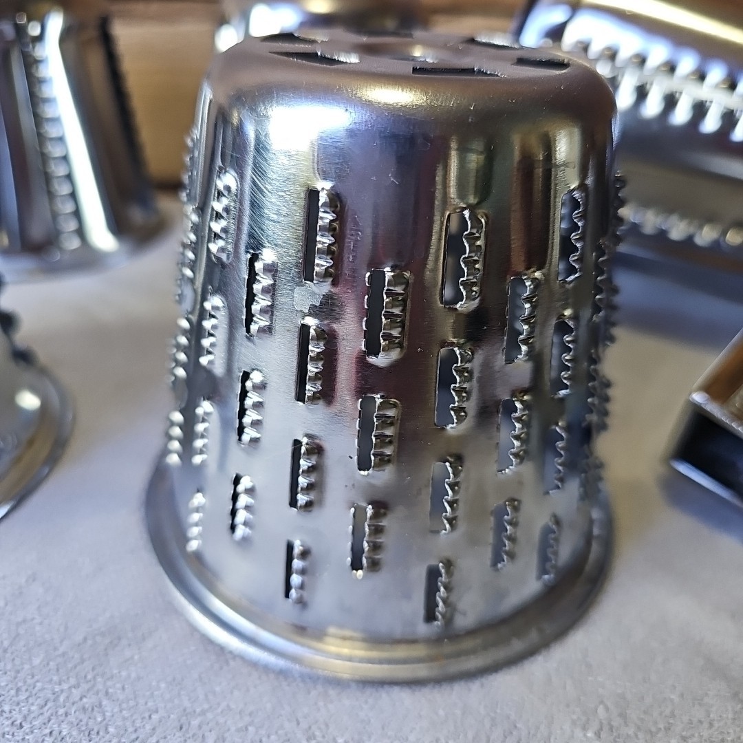 Vintage Saladmaster Hand Crank Food Processor w/ 5 Cones NO Stand 5SS Model
