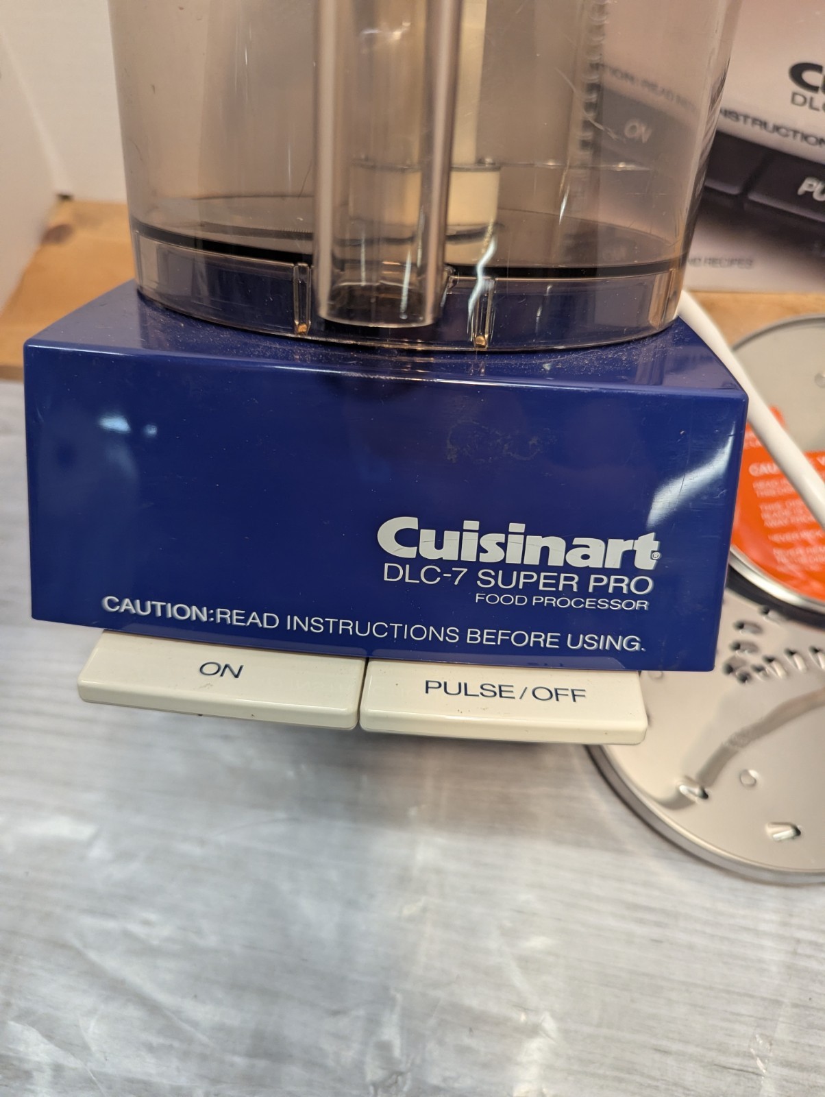 Vintage Cuisinart DLC-7 Super Pro Food Processor Tested And Works Well Blue