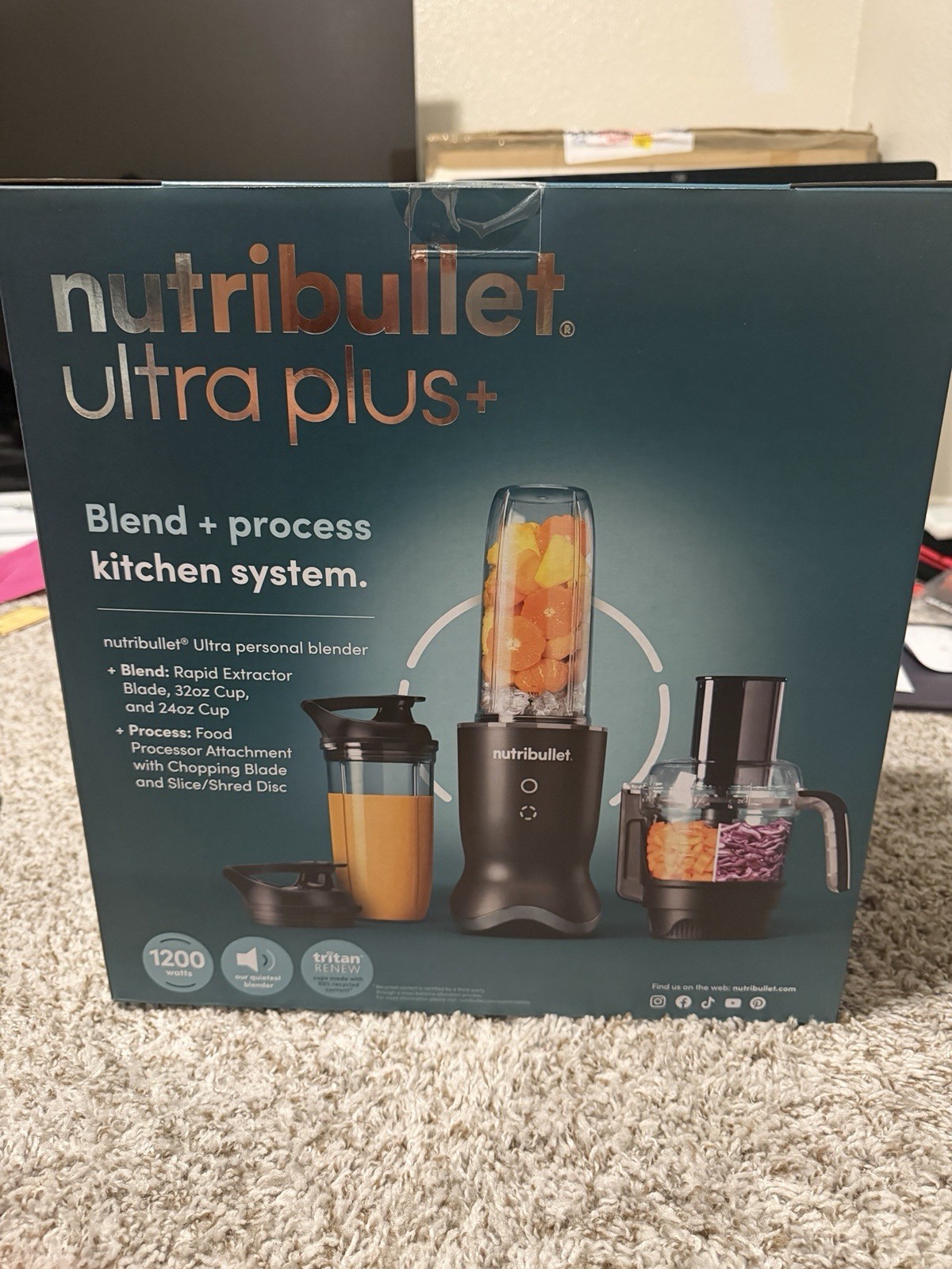 NutriBullet Ultra Plus Food Processor 1200W Motor Base with Processor