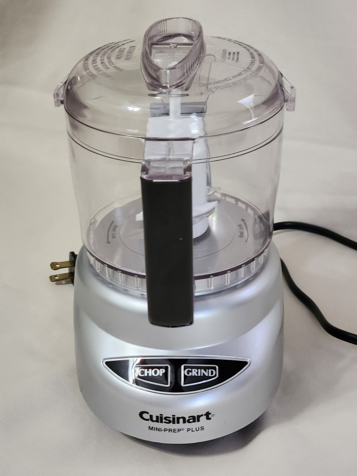 Cuisinart DLC-2A Mini-Prep Plus 4-Cup Food Chopper – Silver – Tested, Runs – EUC