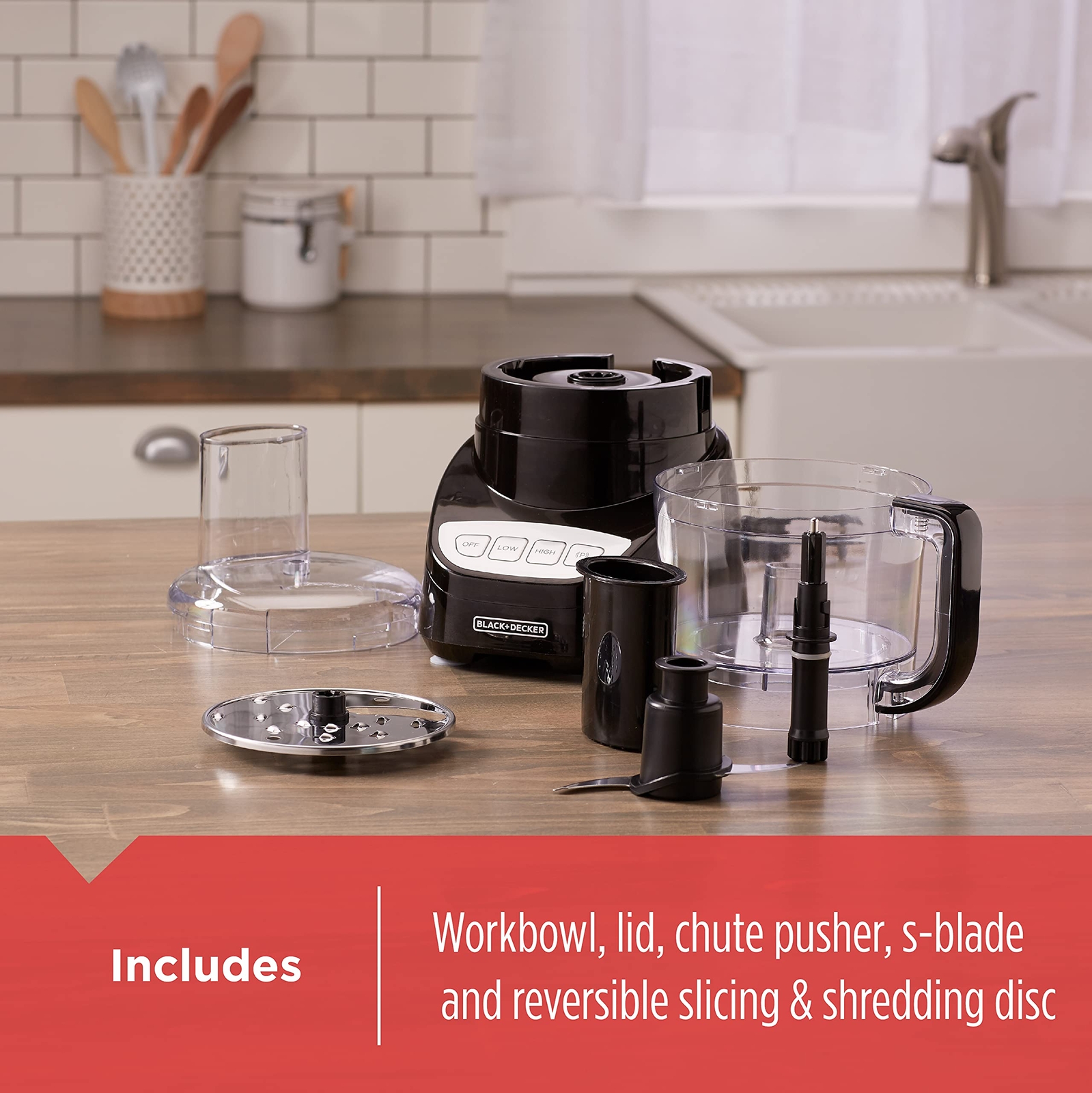 Black Decker Easy Assembly 8 Cup Food Processor with Stainless Steel Blade