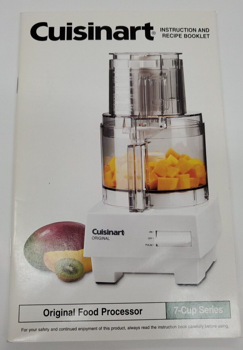 Cuisinart Food Processor Instruction & Recipe Booklet Power Prep 11 Original