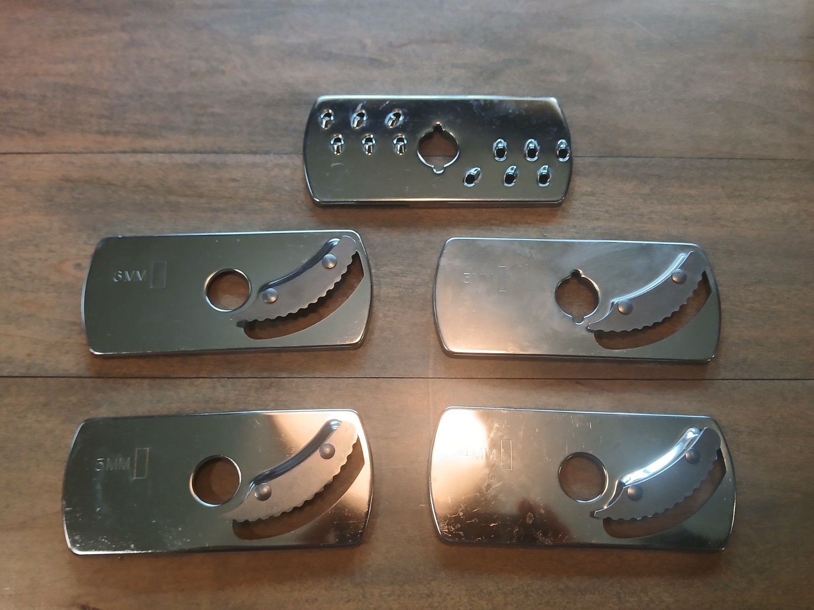 Sunbeam Le Chef Food Processor Replacement Parts 5 Blades 3, 4, 5, & 6mm & Shred