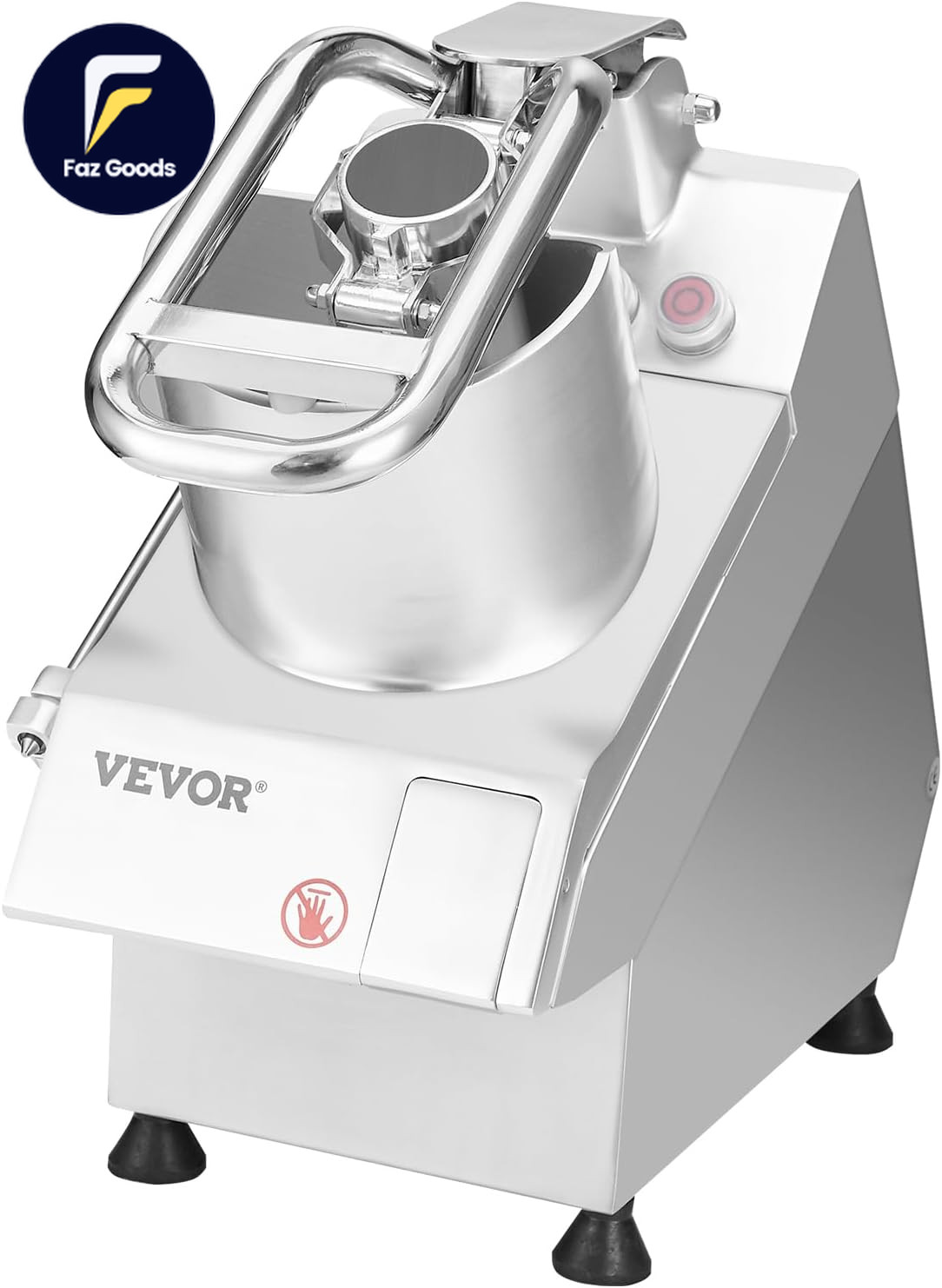 Food Processor & Vegetable Chopper 2 Feeding Holes Food-Grade Stainless Steel