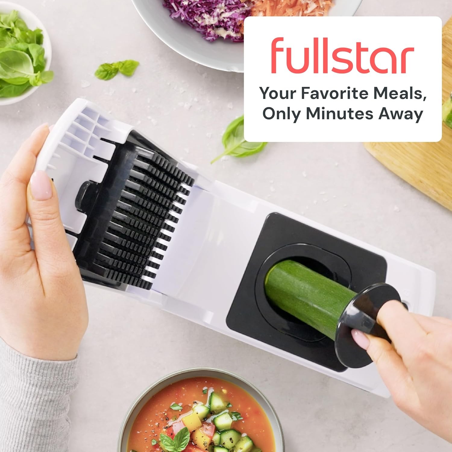 4-in-1 Vegetable Chopper Food Slicer with Container