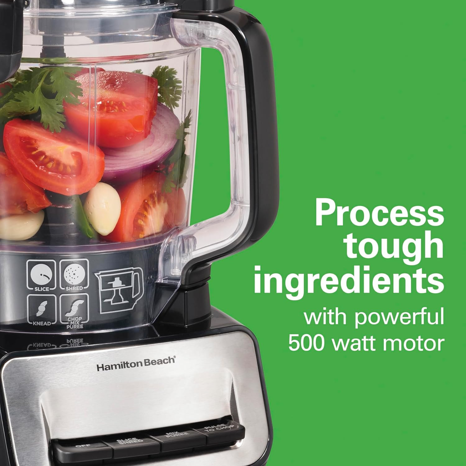 Hamilton Beach Stack & Snap Food Processor and Vegetable Chopper, Stainless Stee