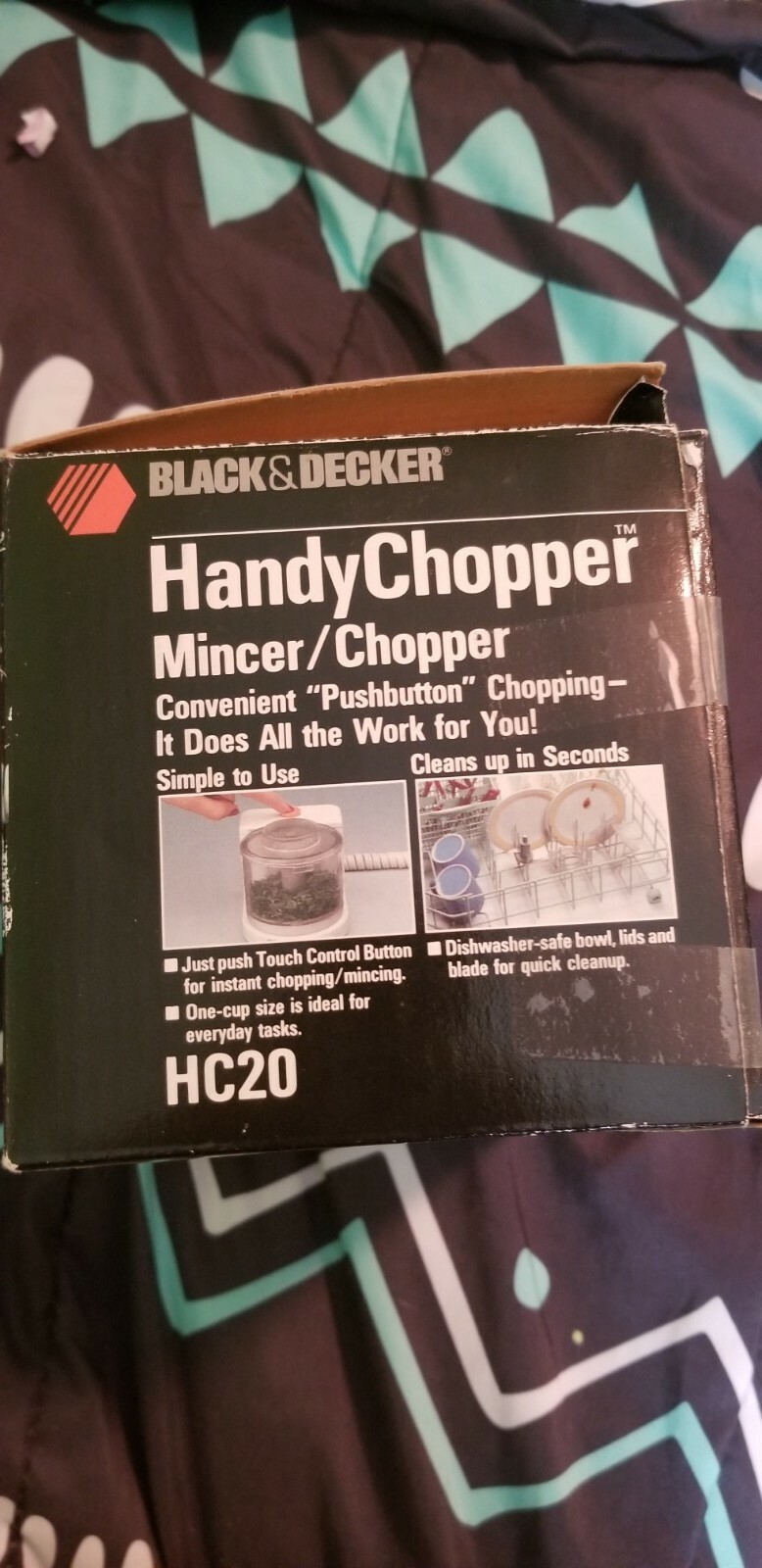 Black & Decker Handy Chopper Food Processor Model # HC-20 In Original Box WORKS
