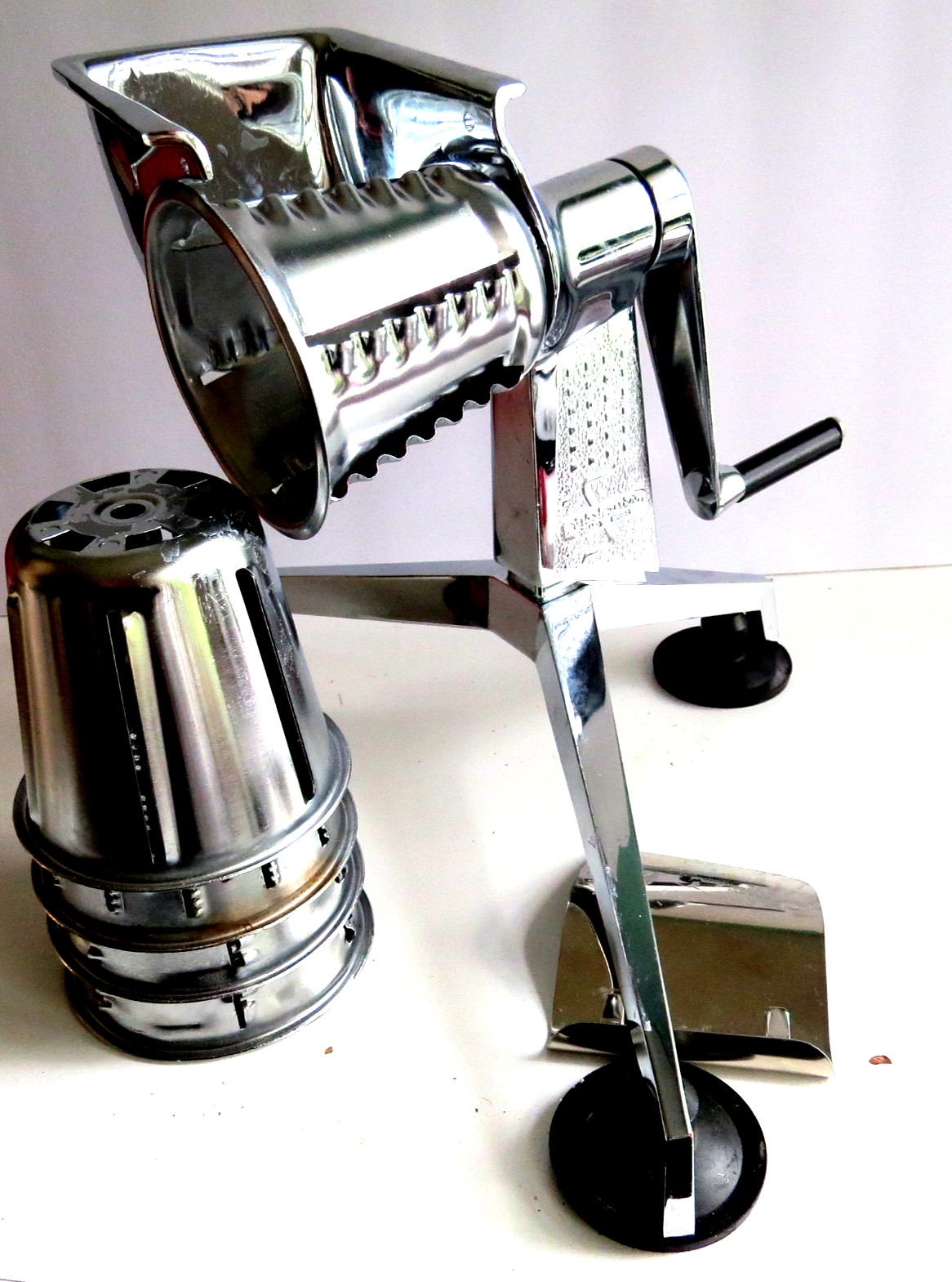Saladmaster VNTG Manual Chrome Food Processor Chop Shred Slice 5 Cones Dallas