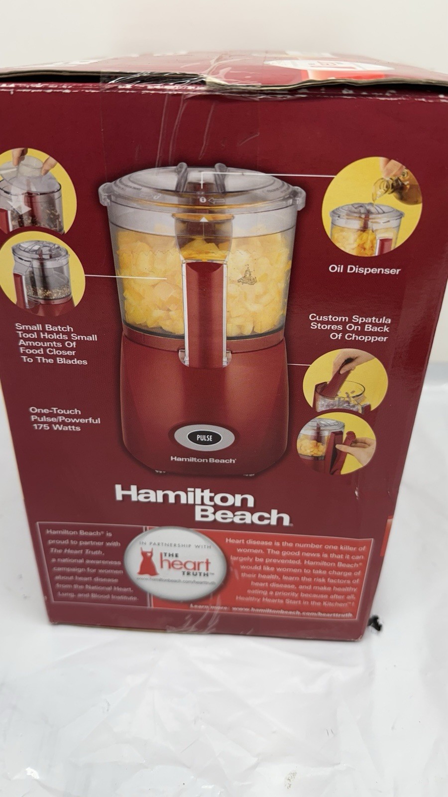 Hamilton Beach Ensemble 72703 Red 3 Cups Food Processor Chopper