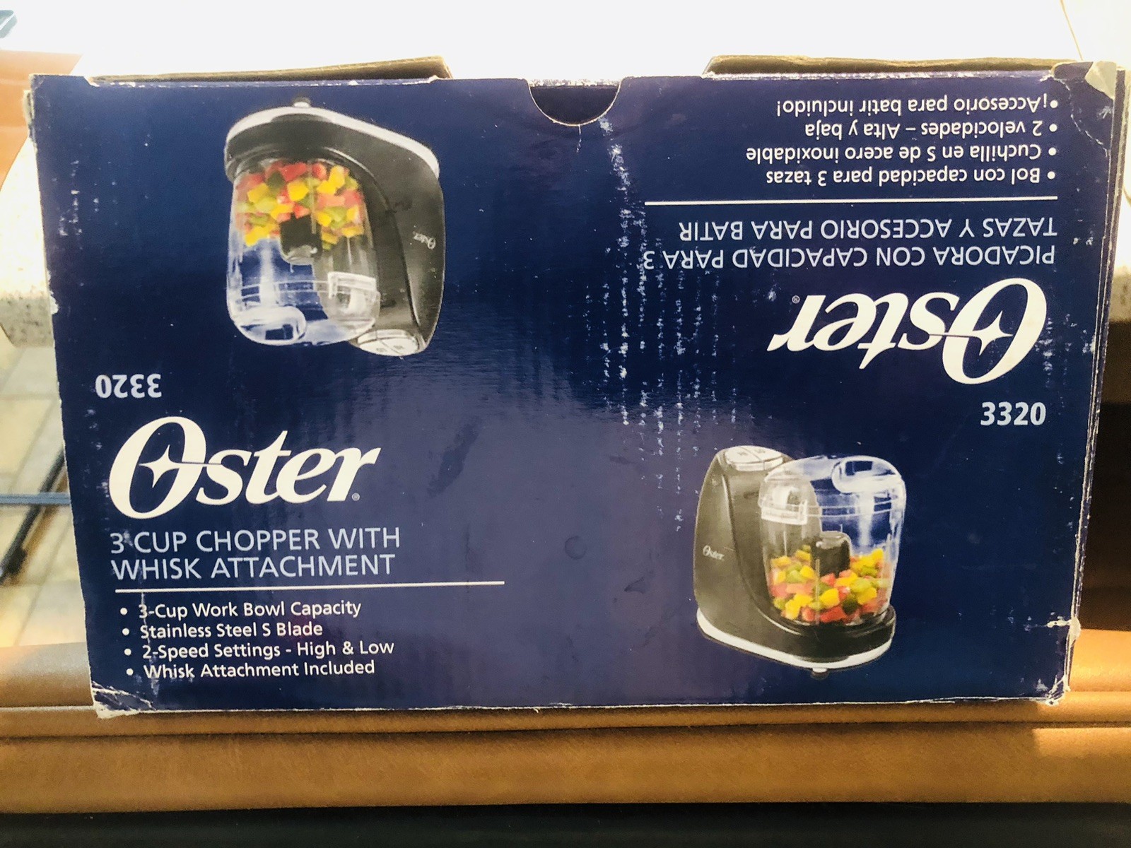 Oster 3-Cup Mini Chopper with Whisk, Black NEW IN BOX