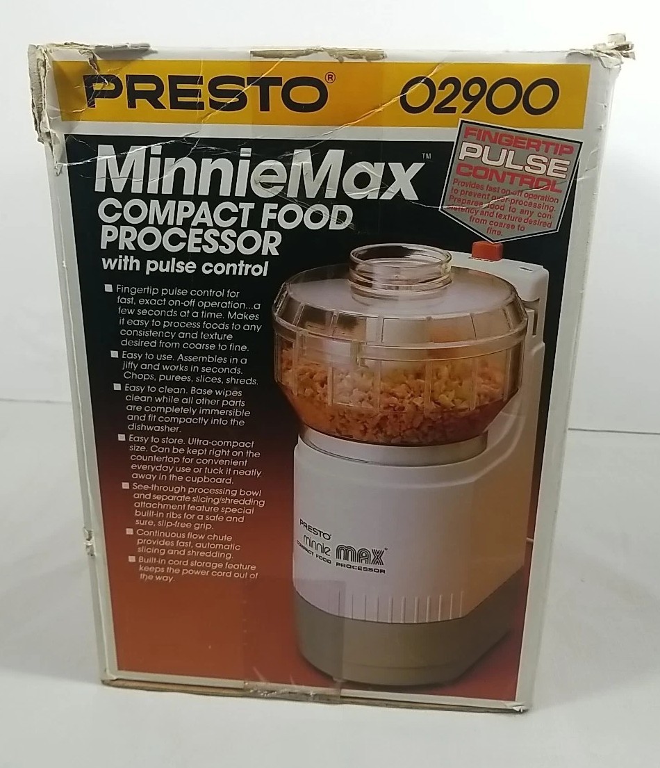 Presto 02900 Minnie Max Electric Compact Food Processor Pulse Control