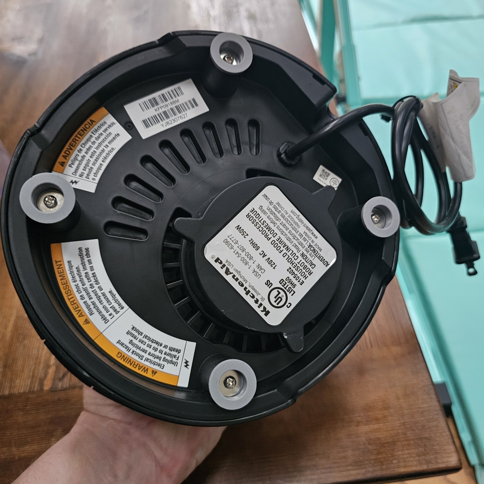KitchenAid Food Processor Base Motor Model E105402 Black New