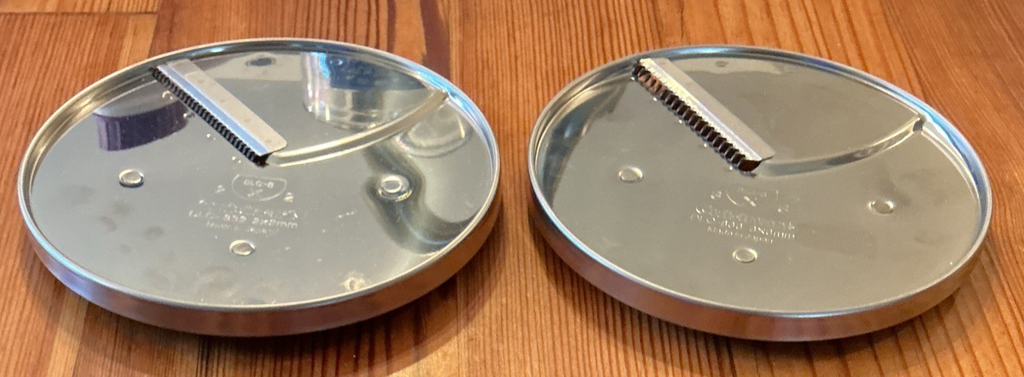 TWO 6″ Cuisinart Julienne Cutting Blades DLC-8+10-DLC 832-2x2mm & DLC 833 -3X3mm