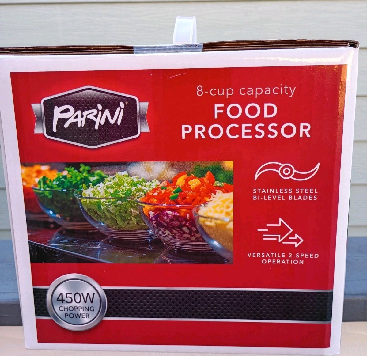 Parini Food Processor 8 Cup Silver and Black 2 Speed New In Box