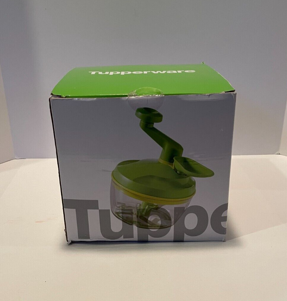 Tupperware Quick Chef Pro System Food Processor Open Box Green Basket Spinner