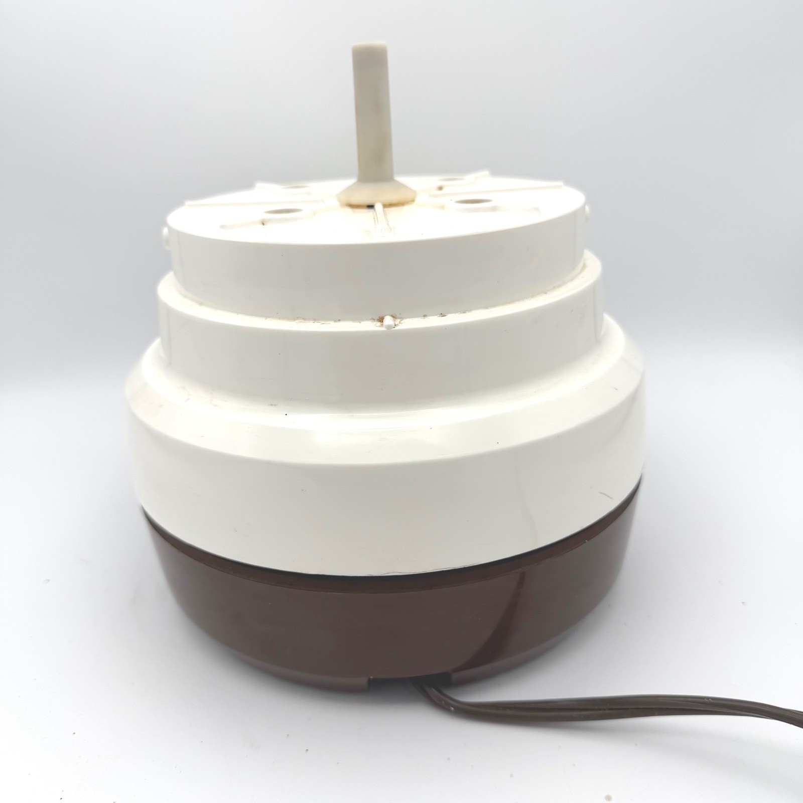 Vintage Sunbeam Le Chef Food Processor Brown White 14-11 Base Only Works Retro
