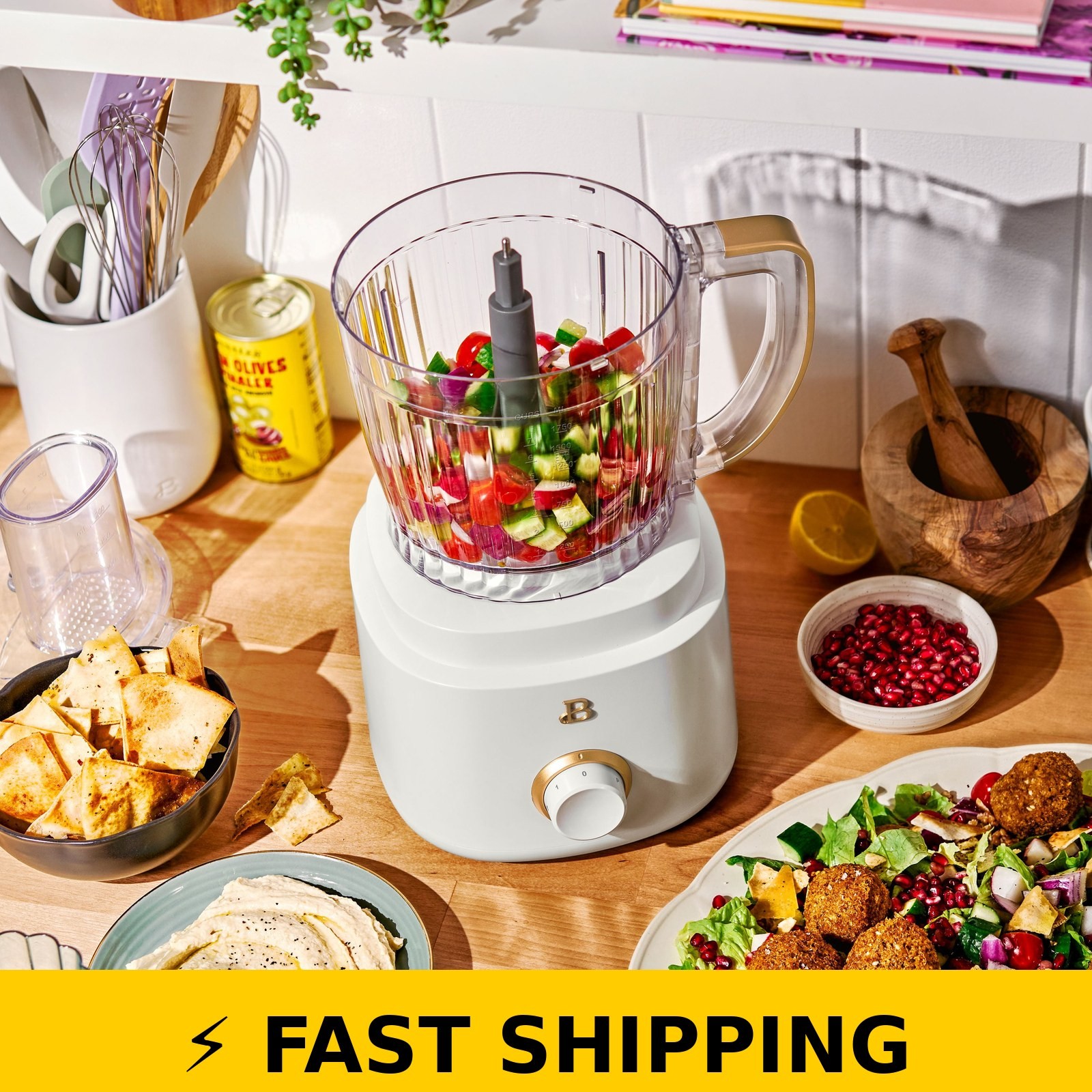 Beautiful Food Processor 10-Cup White Icing by Drew Barrymore