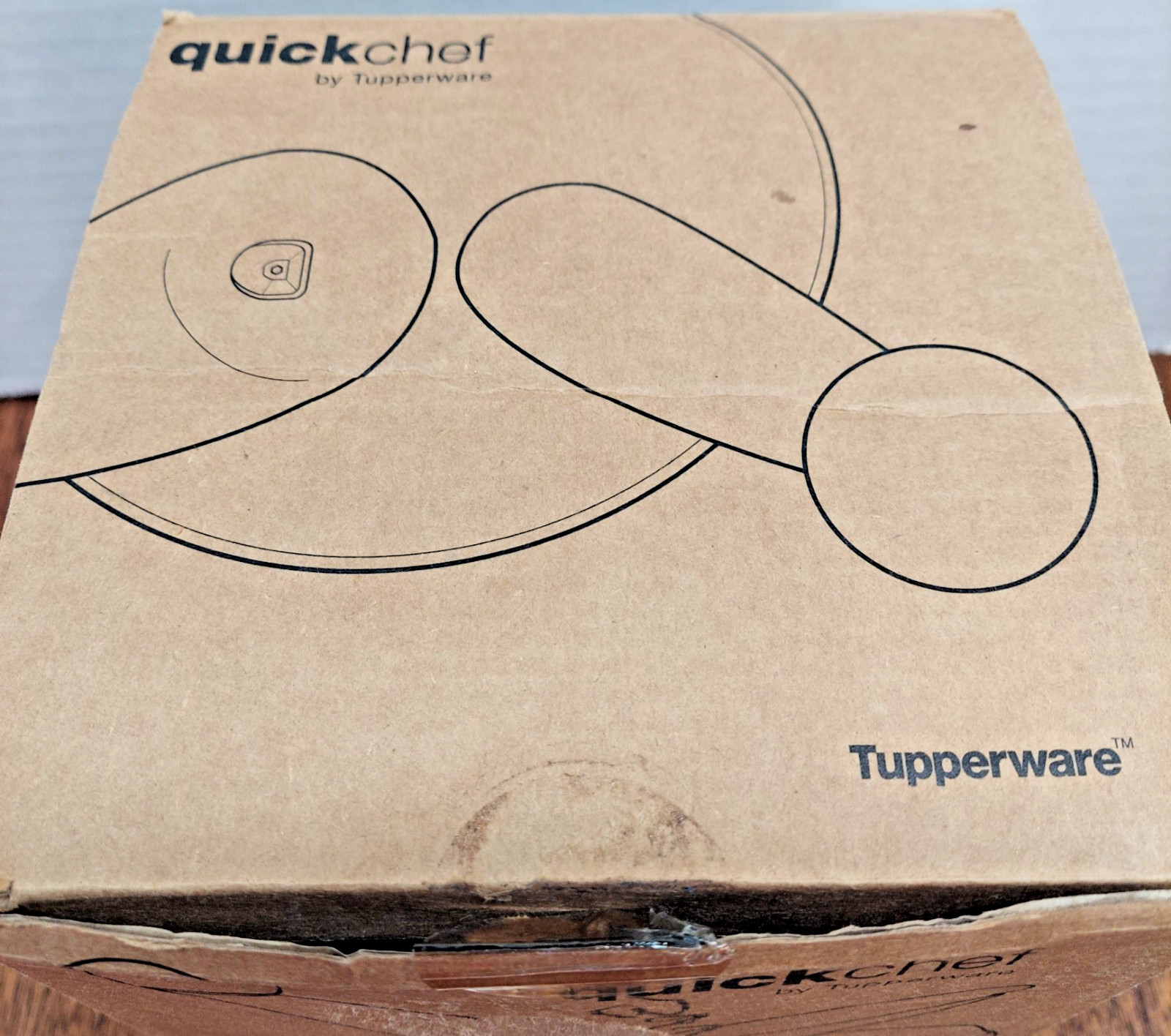 Tupperware “Quick Chef” Food Processor Chopper Mixer Whisk 4 Cups Red – Open Box