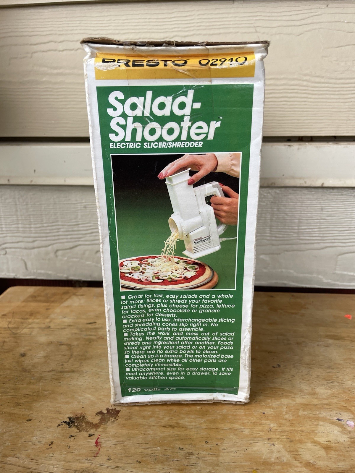 Presto Salad Shooter Electric Slicer Shredder 1993 New Old Stock #2910 Free Ship