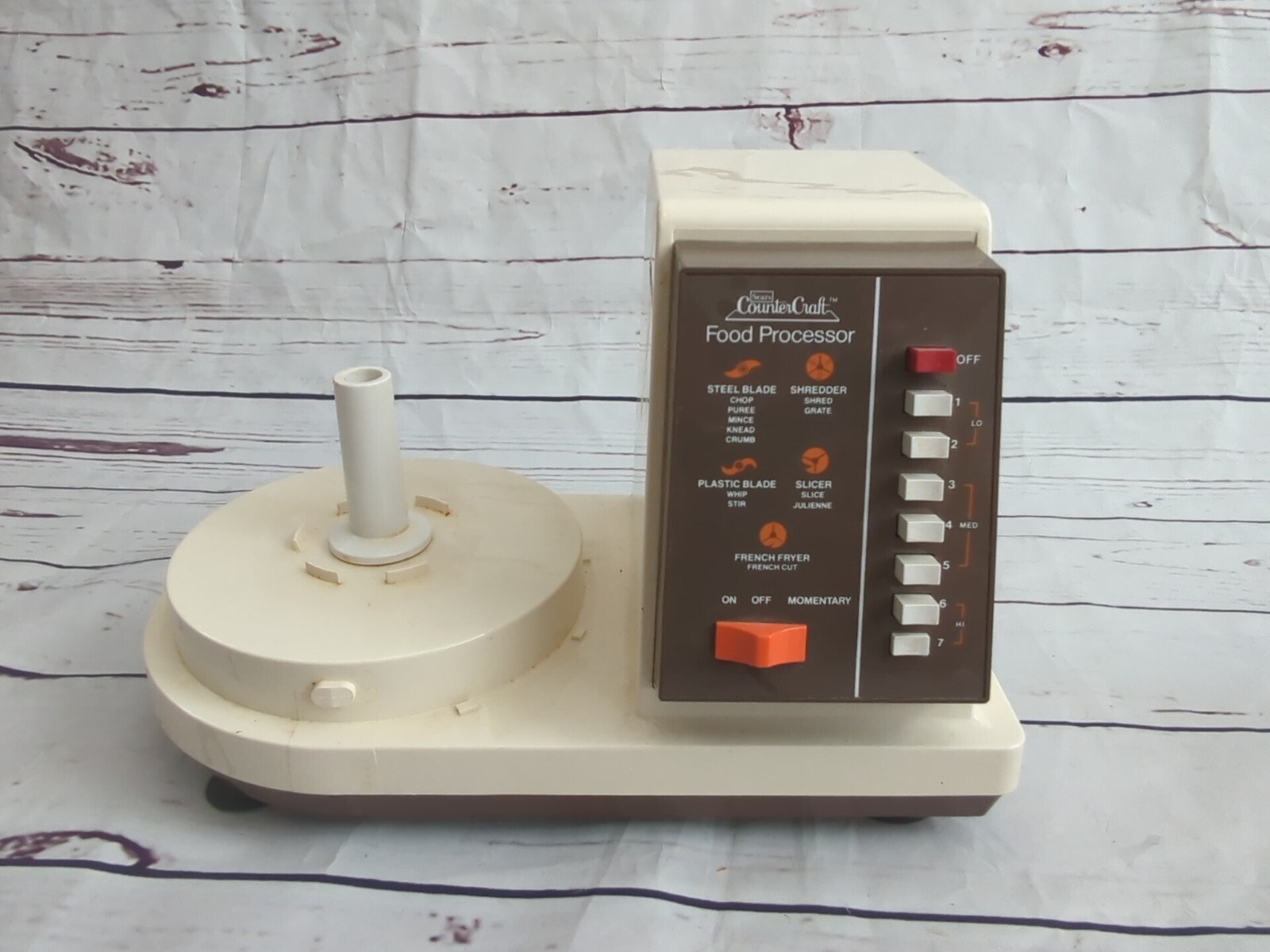 Sears Countercraft Food Processor, 7 Speeds, Base Blades Bowl Instructions works