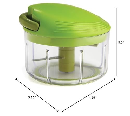 Manual Food Processor Pull Chop 2 Cup Cord Mechanism Vegetable Chopper Dice