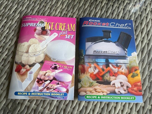 New Culinare Rocket Chef 2 Speed Manual Food Processor Complete Set /Two Bowls