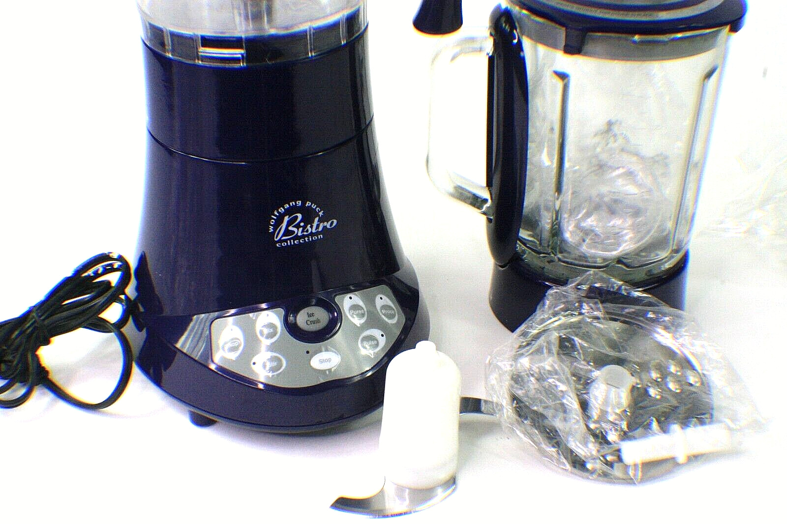 NEW Wolfgang Puck Bistro Collection Food Processor BLUE BBLFP001 W/ Blades