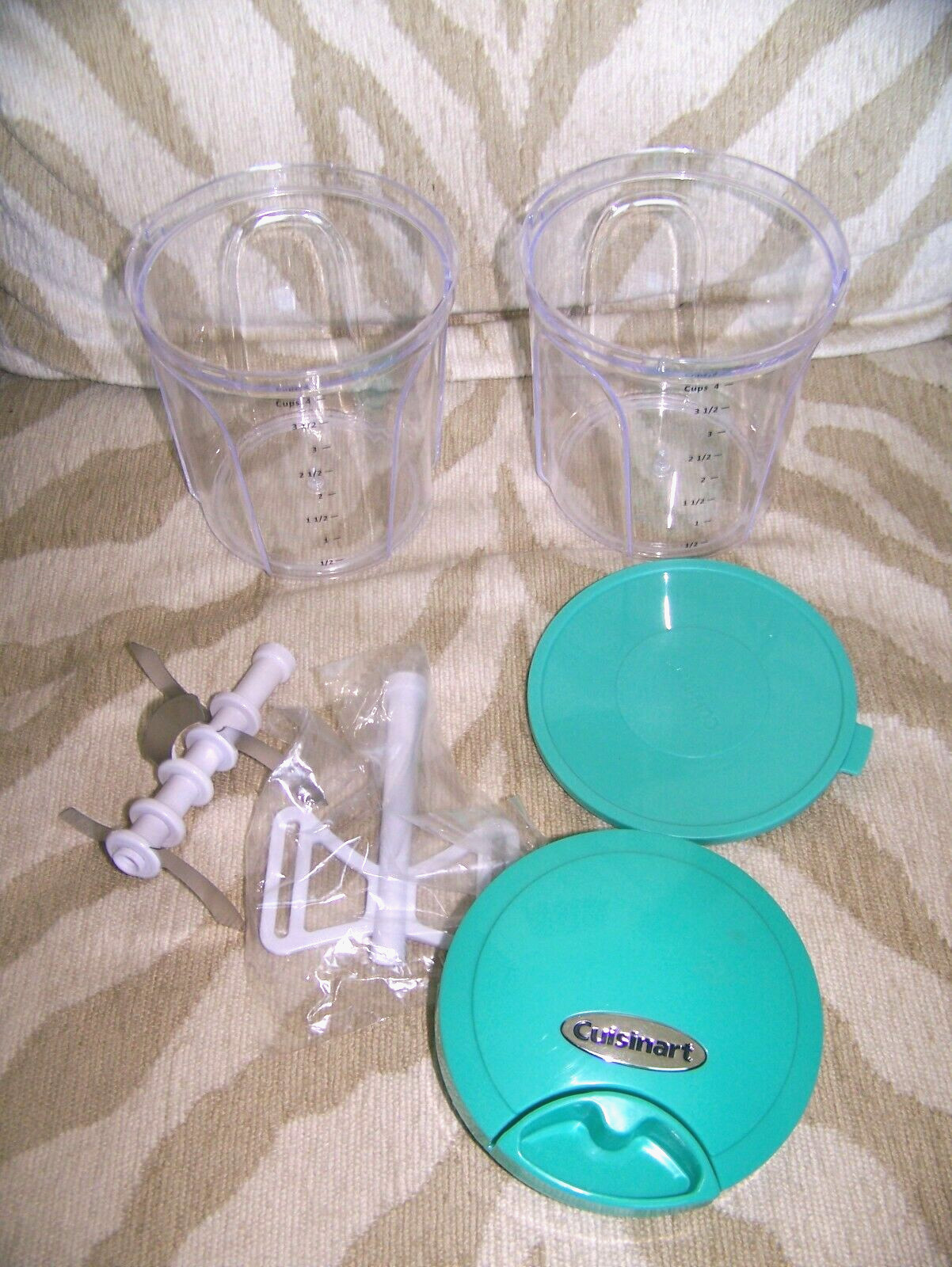 Cuisinart 4-Cup Prep Express 6 Piece Set Manual Food Processor Teal