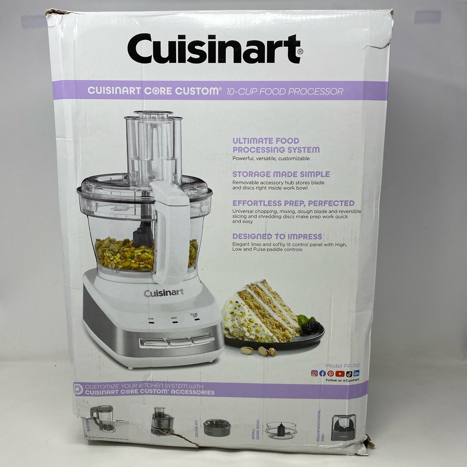 Cuisinart Core Custom FP-110 10-Cup Food Processor, White