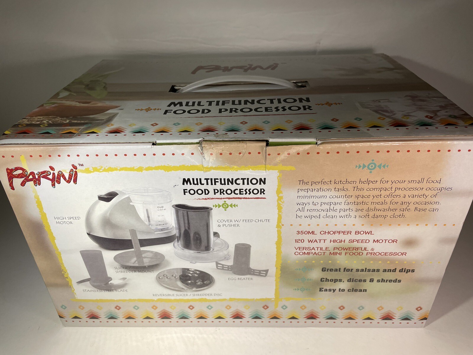 Parini Multifunction Food Processor/Blender NDJ-208 CHOPS/DICES/SHREDS NOB