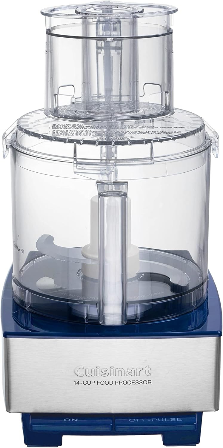 14-Cup Food Processor 720W Motor Mincing Dicing Shredding Puree Dough Kneading