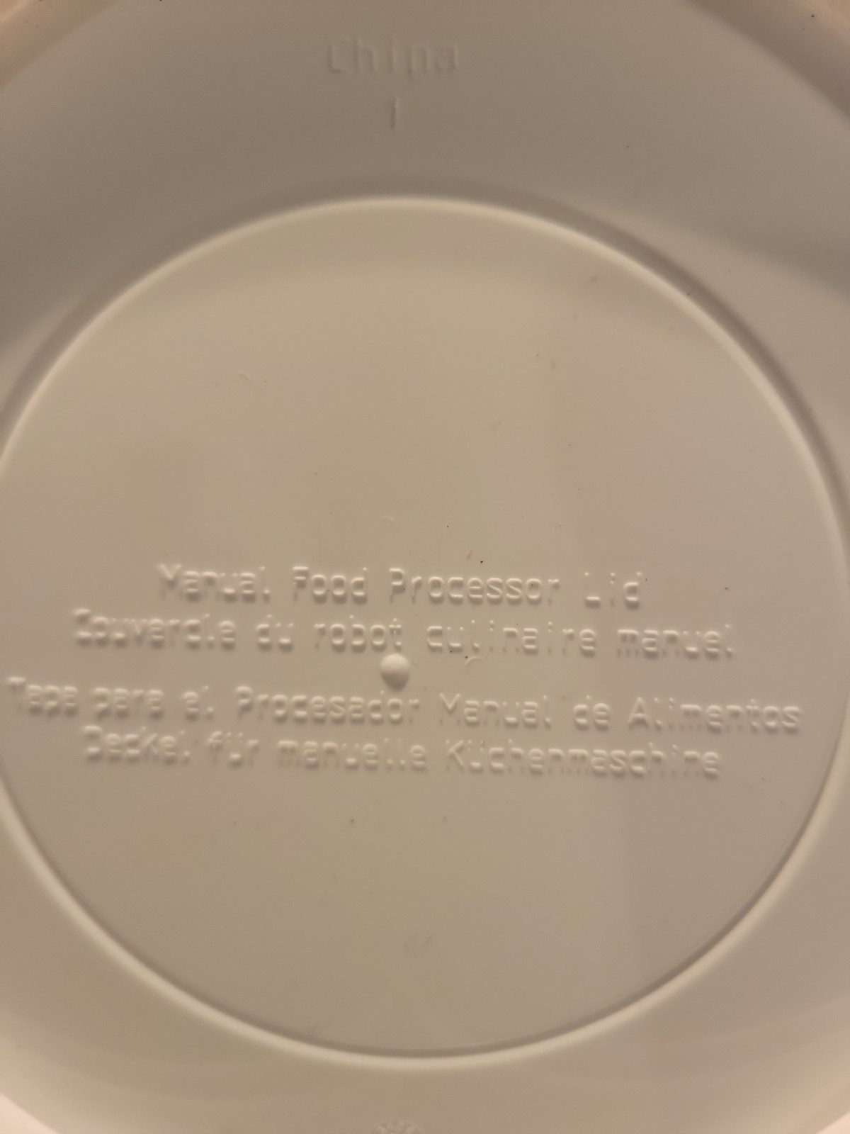 Pampered chef manual food processor Storage Lid 2588 White 5 3/8″ Replacement