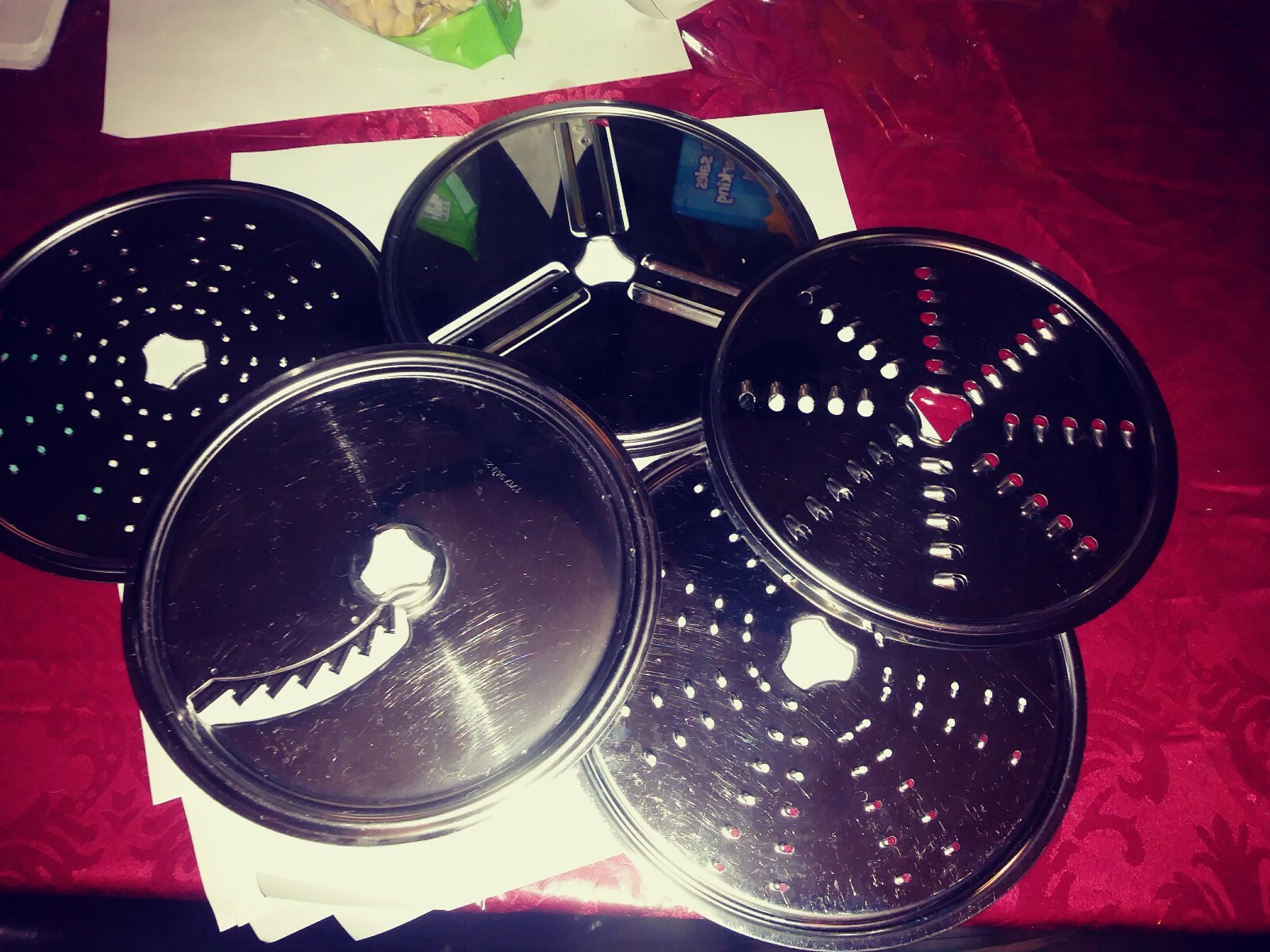 Unknown Maker Food Processor Blades 7.5 7 1/2 in Stainless steel Metal 5 pieces